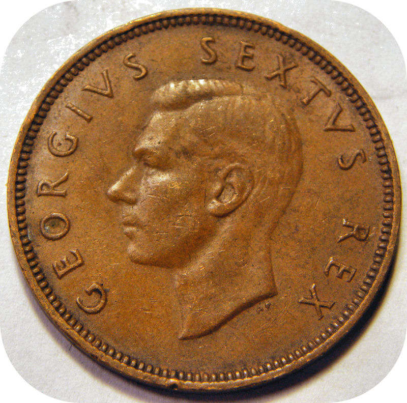 Bargain SA Union: 1950 Half penny 1/2d in EF below R30!