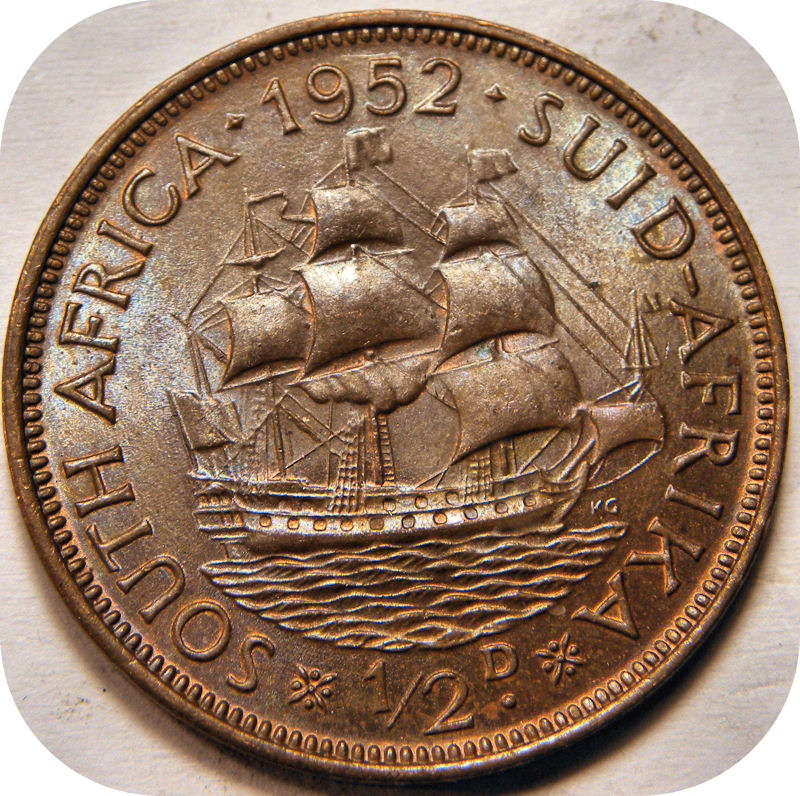 Top Grade SA Union: 1952 Half penny 1/2d in Lustrous UNC!