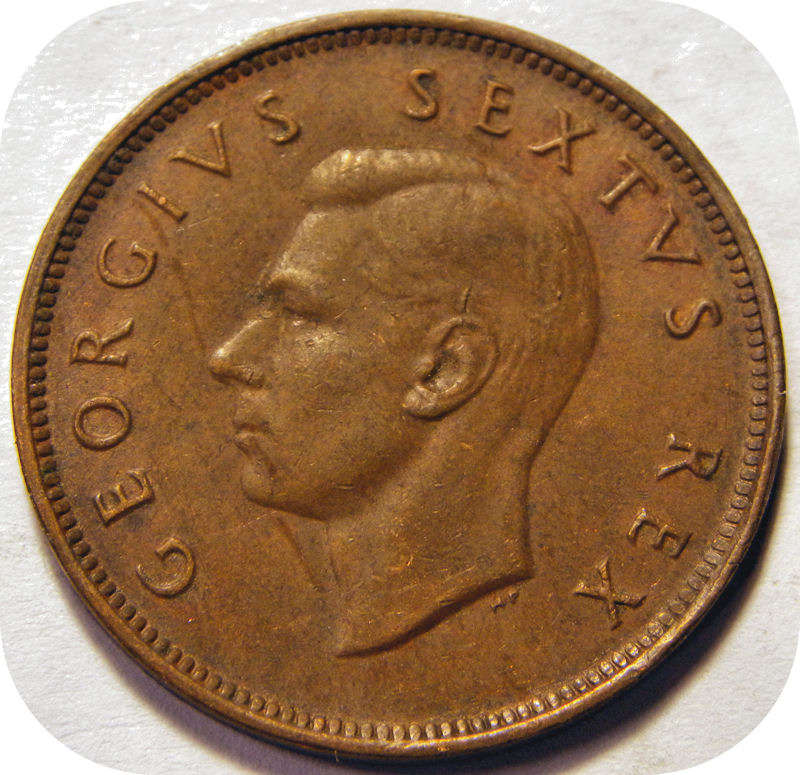 Bargain SA Union: 1952 Half penny 1/2d in EF below R20!  Three coins available!