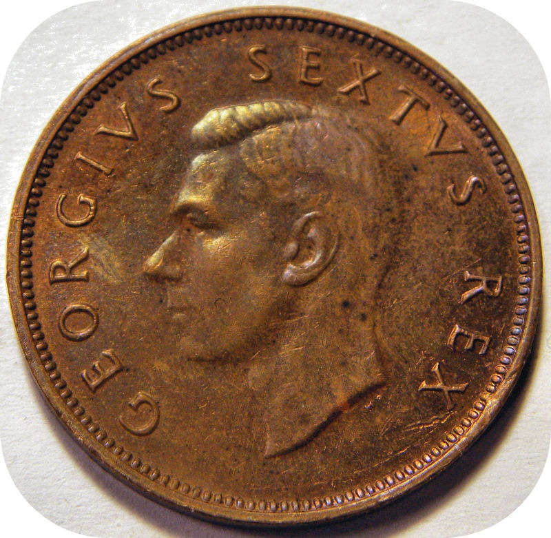 Bargain SA Union: 1952 Half penny 1/2d in EF below R20!  Three coins available!