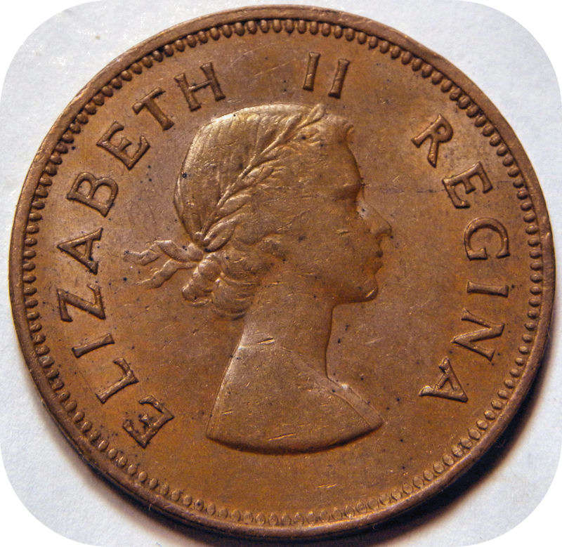 Top Grade SA Union: 1955 Half penny 1/2d below 50!