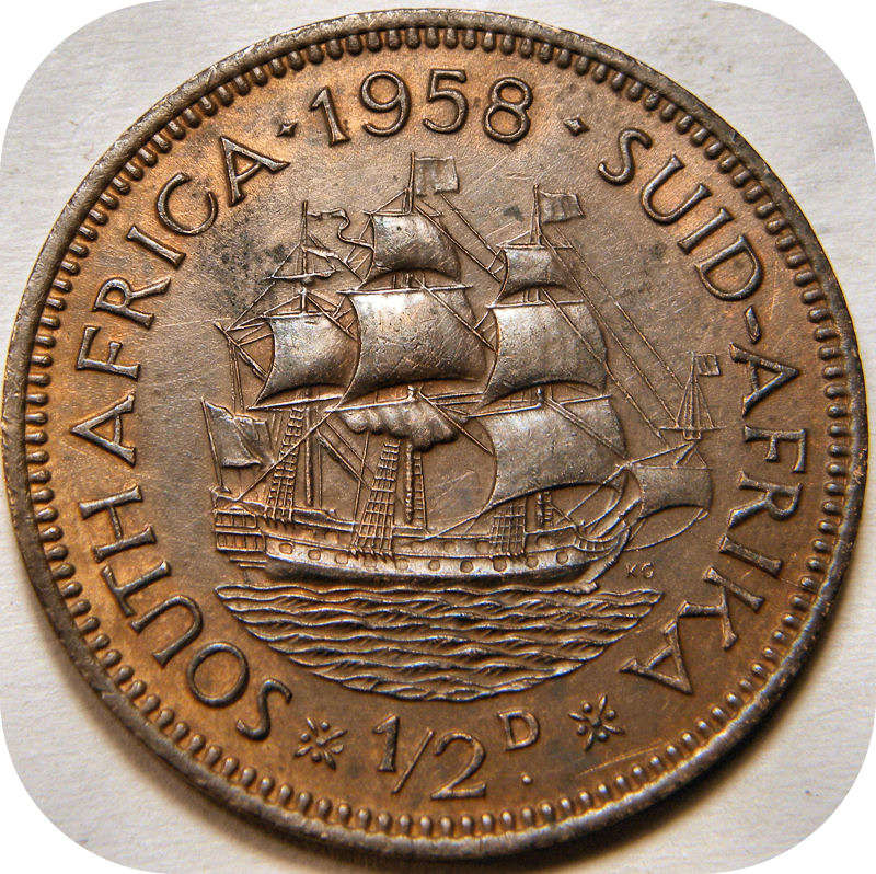 Top Grade SA Union: Lustrous 1958 Half penny 1/2d in A/UNC!