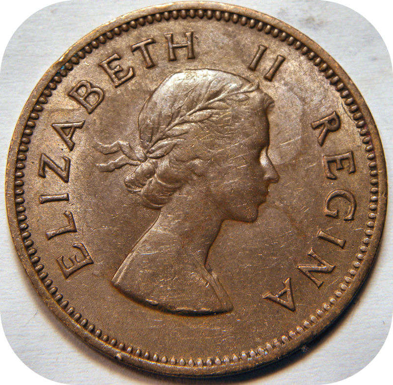Bargain SA Union: 1958 Half penny 1/2d in A/UNC below R50!