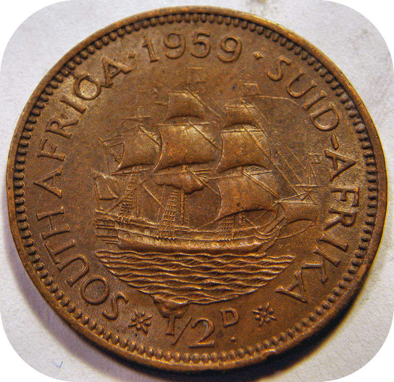 Top Grade SA Union: 1959 Half penny 1/2d in A/UNC!