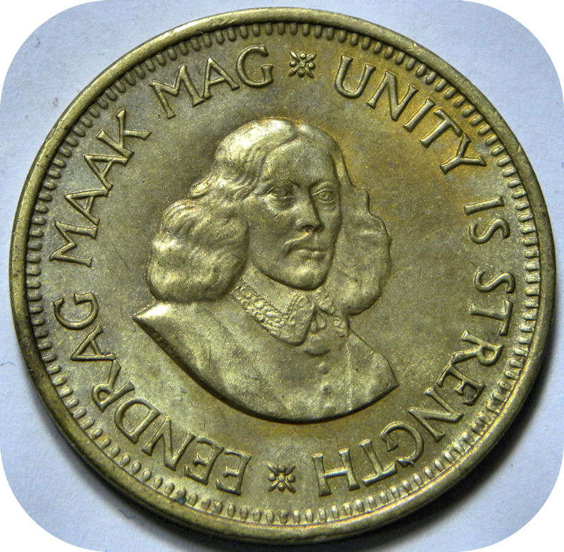 Top Grade RSA: 1963 van Riebeeck 1/2c in A/UNC!