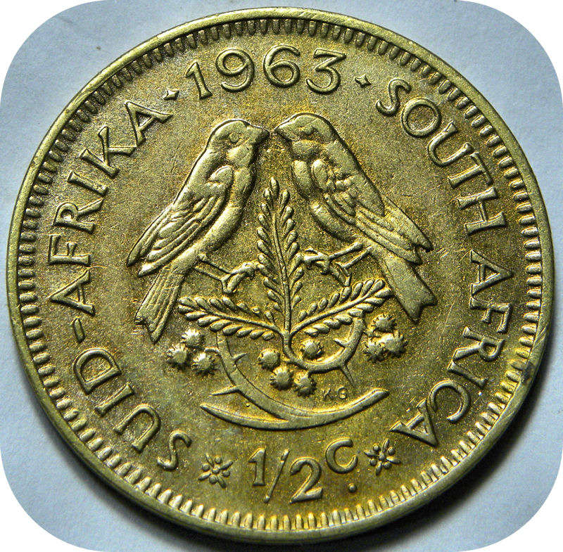 Bargain RSA: 1963 van Riebeeck 1/2c below R15!