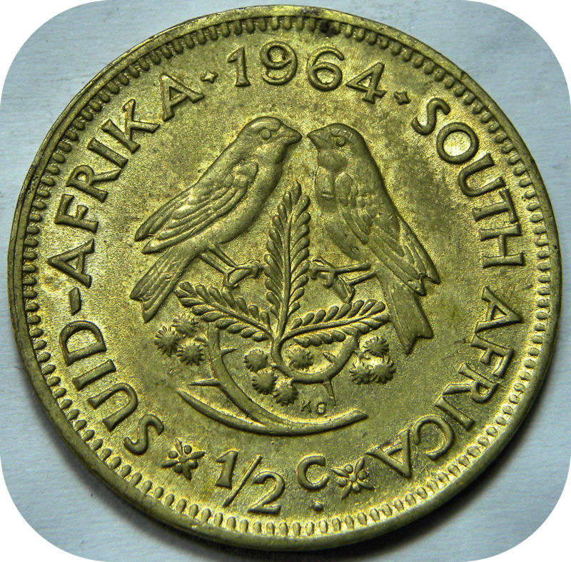 Top Grade SA Union: 1964 van Riebeeck 1/2c in A/UNC!