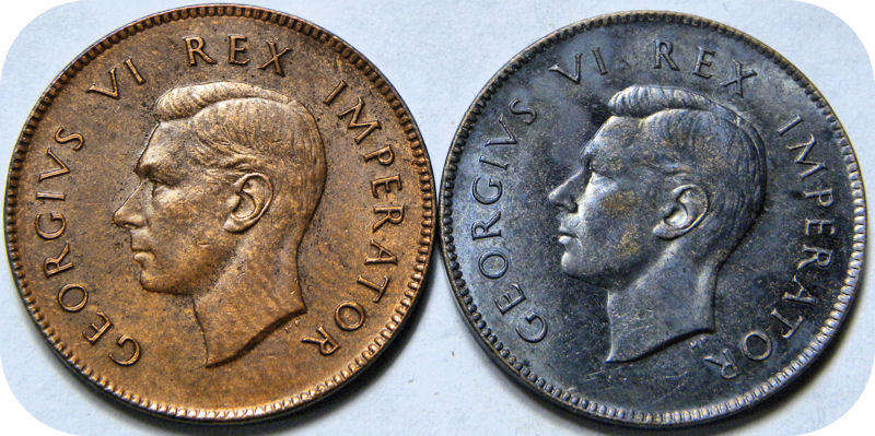 Top Grade SA Union:  1942 Black & Yellow  Farthings 1/4d in A/UNC!  Bid per coin to take both.