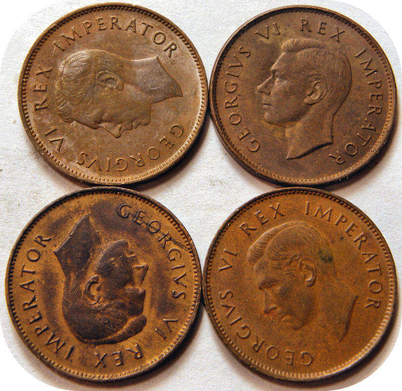 Top Grade SA Union:  4x 1946 Farthings 1/4d in A/UNC!  Bid per coin.