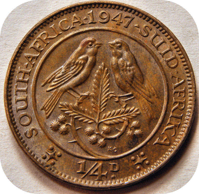  Top Grade SA Union:  Incredible 1947 Farthing 1/4d in UNC! 
