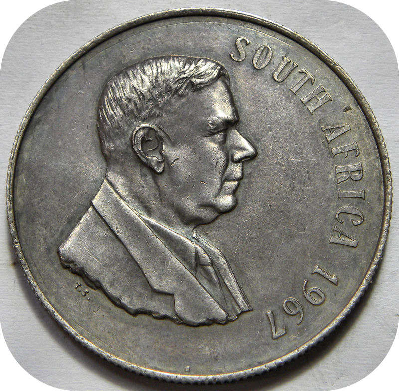 Winskoop RSA: 1967 Eng Hendrik Verwoerd Silwer R1 onder R250!!