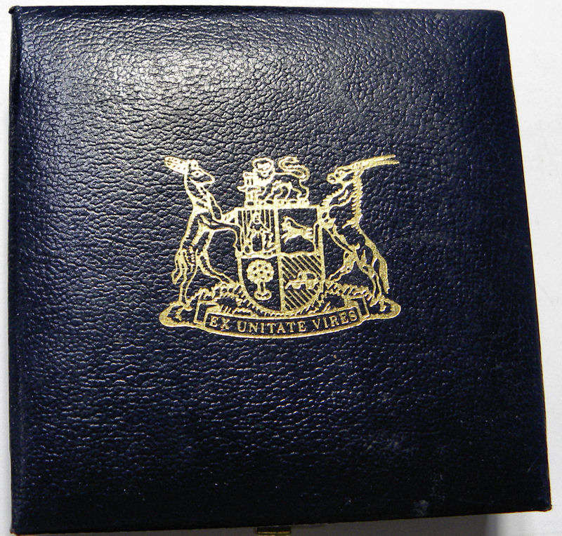 Blue SA Mint Velvet Coin Box for 32mm coin as per pictures