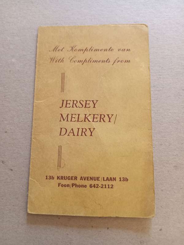 Jersey Melkery Dairy Price list to go with token