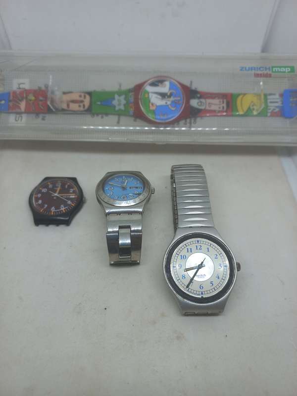 4 Swatch Men's Watch. Spares or Restoration