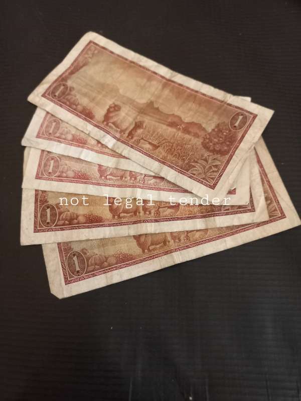 Various  TW de Jongh South African One Rand 1st Banknote (A209)