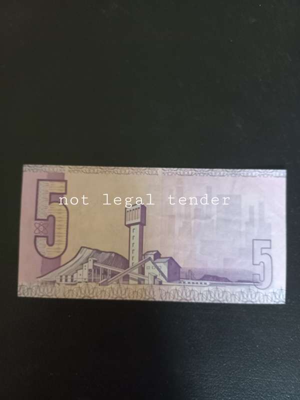 A/UNC No Security Thread 1981 GPC de Kock 3rd issue Eng/Afr R5 Banknote (B1/69)