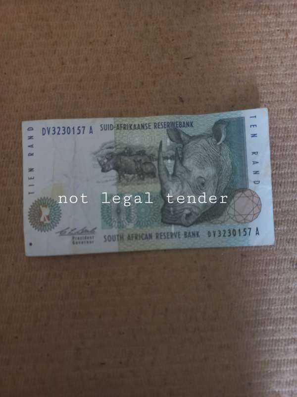 1993 C Stals 2nd issue Afr/Eng R10 Banknote (DV)