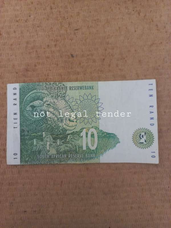 1993 C Stals 2nd issue Afr/Eng R10 Banknote (DV)