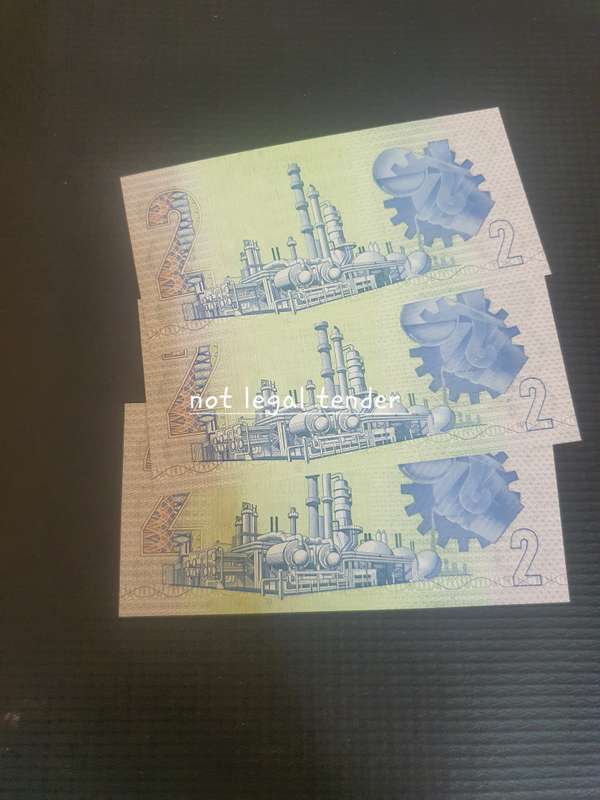 1990 Unc C Stalls 3 Sequential 1st  Issue Afr/Eng Two Rand Banknotes (AA063)