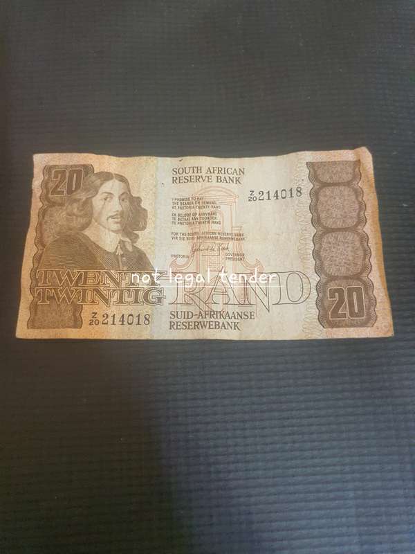 1984 GPC de Kock Replacement 3rd Issue Twenty Rand Banknotes (Z20).