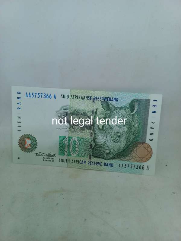 C Stals 2nd Issue Afr/Eng Ten Rand Banknote (AA) UNC