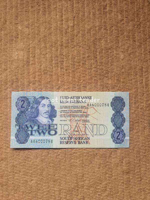 Unc 1990 C Stals 1st issue Afr/Eng Two Rand Banknote (AA784)