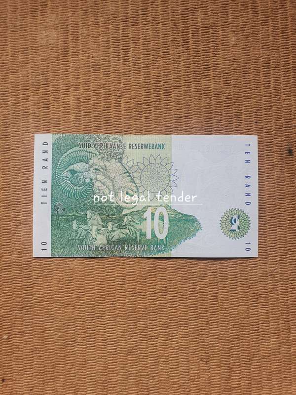 UNC C Stals 2nd Issue Afr/Eng Ten Rand Banknote (AV)