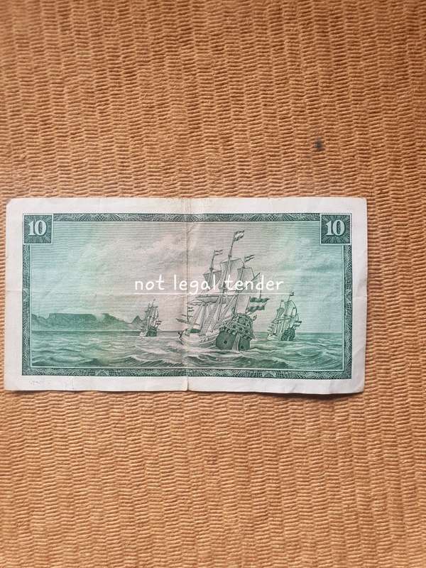 TW de Jongh 1st Issue Eng/Afr Ten Rand Banknote (C53)