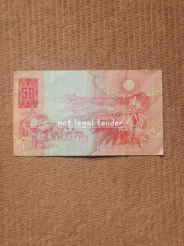 GPC de Kock 3rd Issue Afr/Eng Fifty Rand Banknotes (AM)