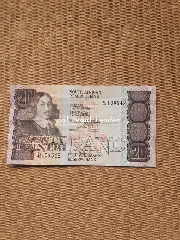 GPC de Kock 2nd Issue Afr/Eng Twenty Rand Banknote (D1)