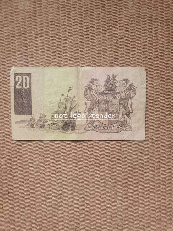 GPC de Kock 3rd Issue Eng/Afr Twenty Rand Banknote (AA)