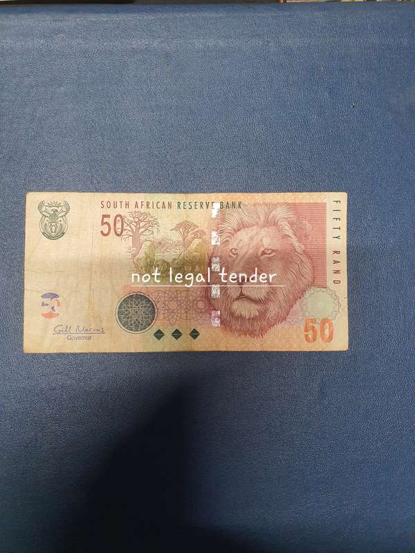 G Marcus 1st issue Fifty  Rand Banknote (AR)