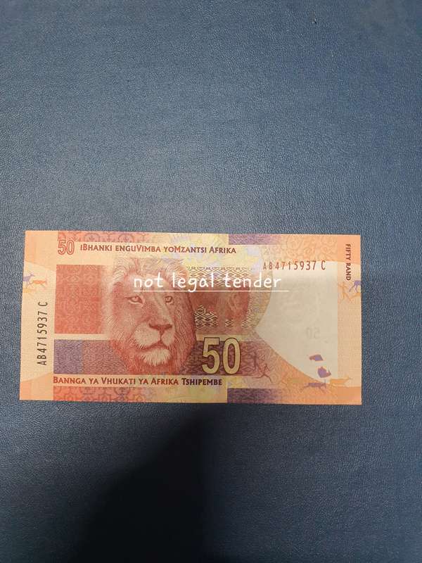 G Marcus 2nd issue Eng Fifty Rand Banknote (AB) Higher Grade