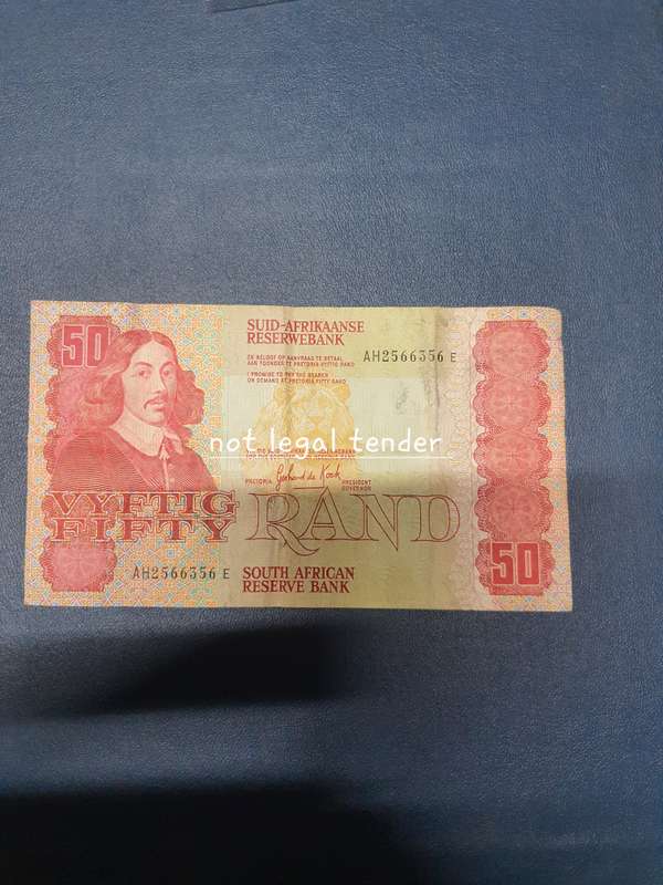 1983 Gpc de Kock 3rd issue Afr/Eng Fifty Rand Banknote (AH)