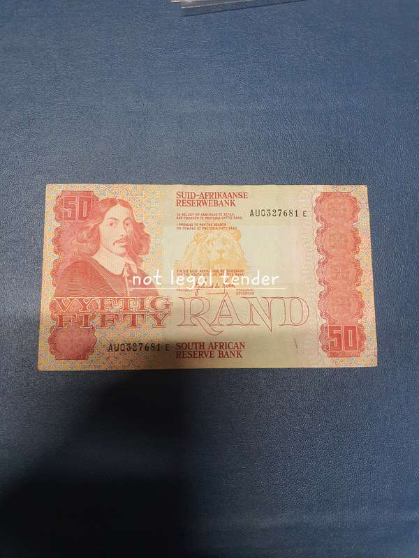 1983 Gpc de Kock 3rd issue Afr/Eng Fifty Rand Banknote (AU)