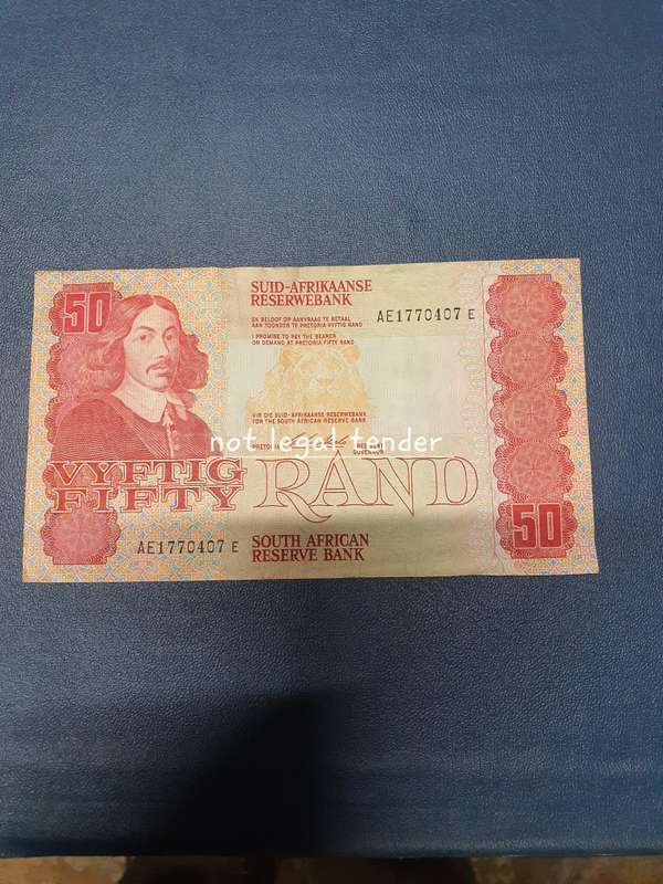 1990 C Stals 1st issue Afr/Eng Fifty Rand Banknote (AE)