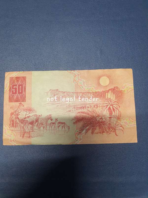 1990 C Stals 1st issue Afr/Eng Fifty Rand Banknote (AE)