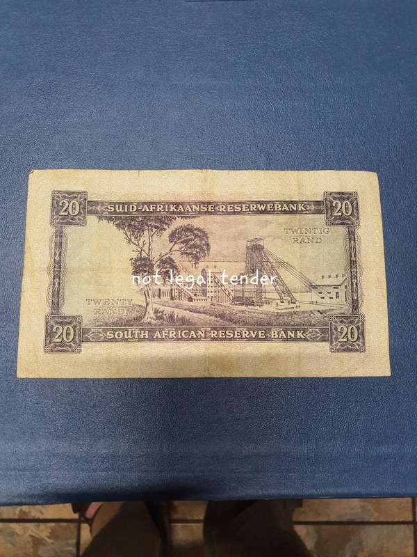 1962 G Rissik 1st issue Afr/Eng Twenty Rand Banknote (D2)