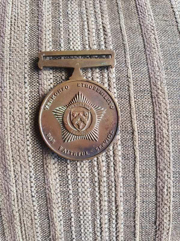 SADF Transkei Faithfull Service Prison Services Medal Full Size