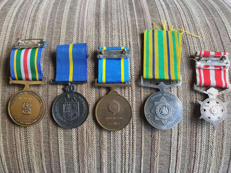 SAP 5 Medal Set To GE Emett Full Size
