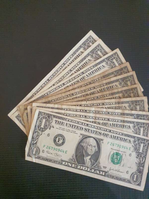 10 United States Of America $1 Bills (A)