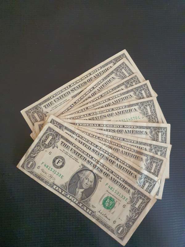 10 United States Of America $1 Bills (D)