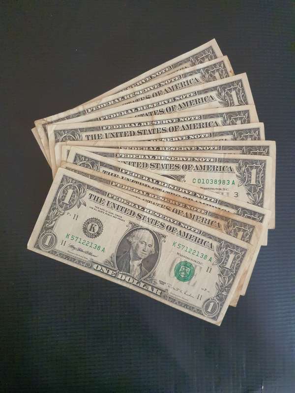 10 United States Of America $1 Bills (E)
