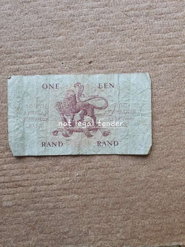 1962 G Rissik 1st Issue Eng/Afr One Rand Banknotes (A88)