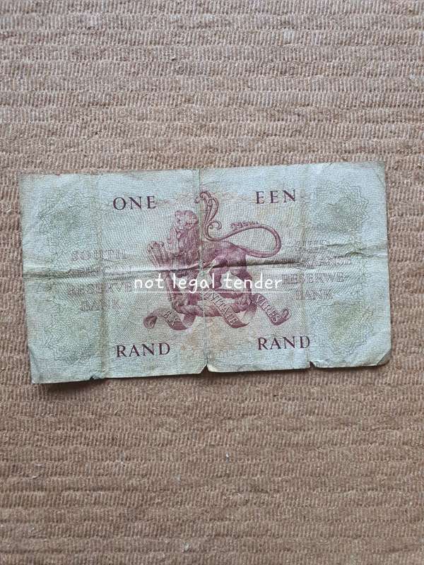 1962 G Rissik 1st Issue Afr/Eng One Rand Banknotes (A53)