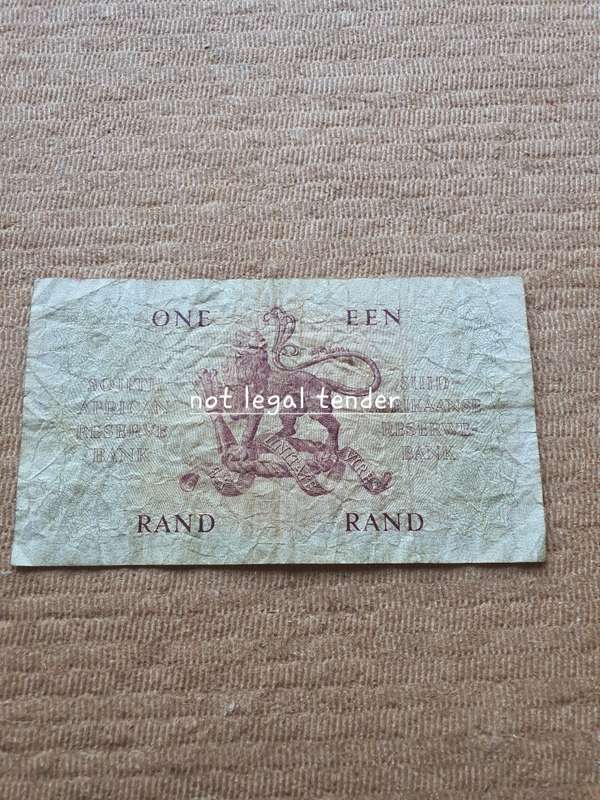 1962 G Rissik 1st Issue Eng/Afr One Rand Banknotes (A94)