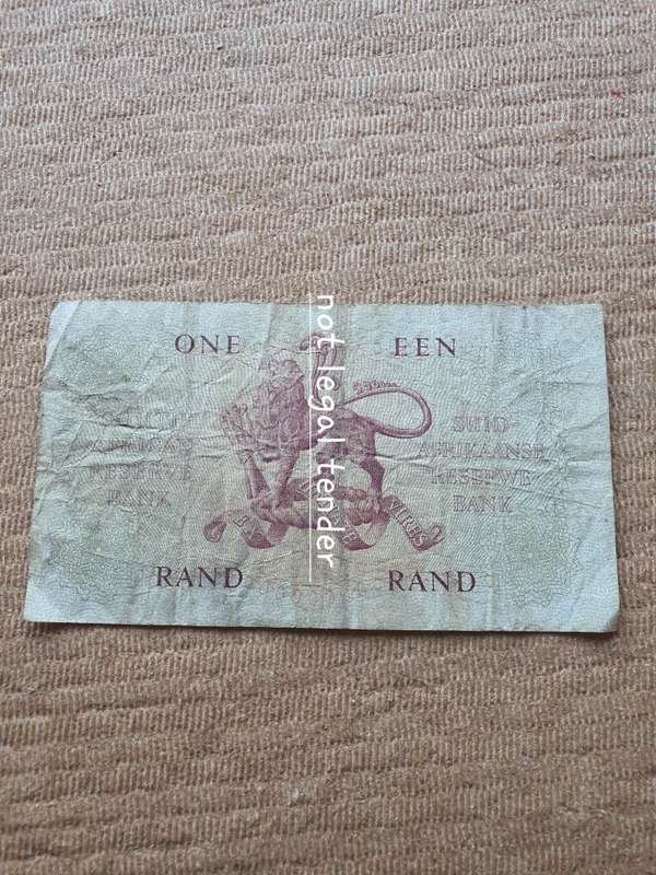 1962 G Rissik 1st Issue Eng/Afr One Rand Banknotes (A100)