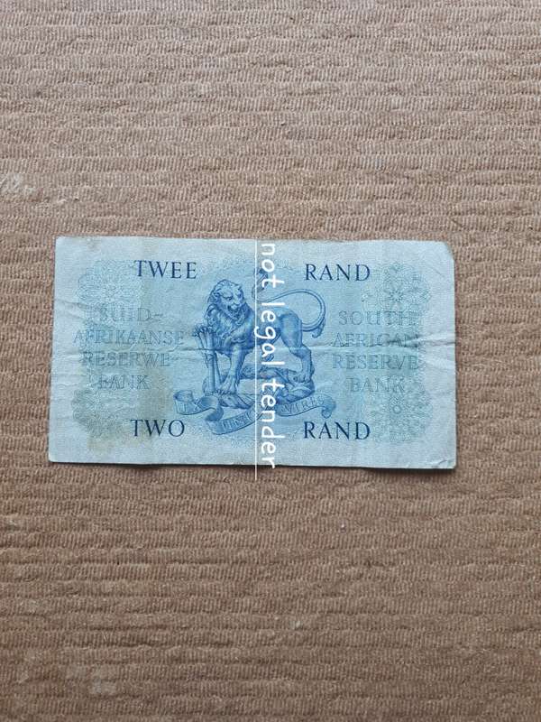 1962 G Rissik 1st Issue Eng/Afr Two Rand Banknote (B228)