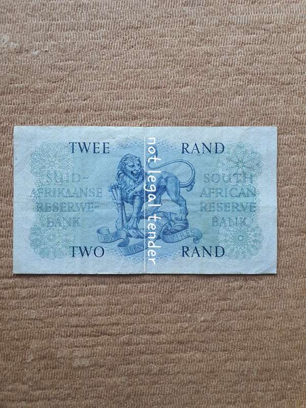 1962 G Rissik 1st Issue Afr/Eng Two Rand Banknote (B173) Higher Grade