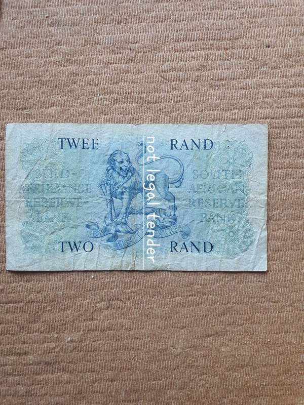 1962 G Rissik 1st Issue Afr/Eng Two Rand Banknote (B135)